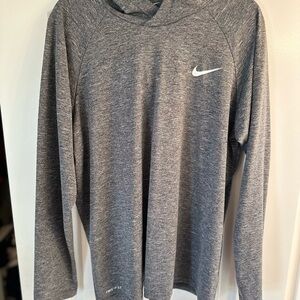 Nike Men's Heather Gray Long Sleeve Hoodie